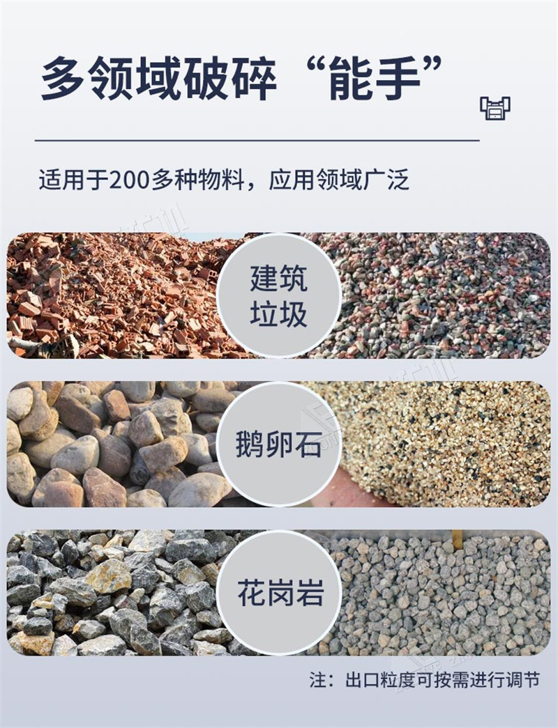 移動破碎機適用物料