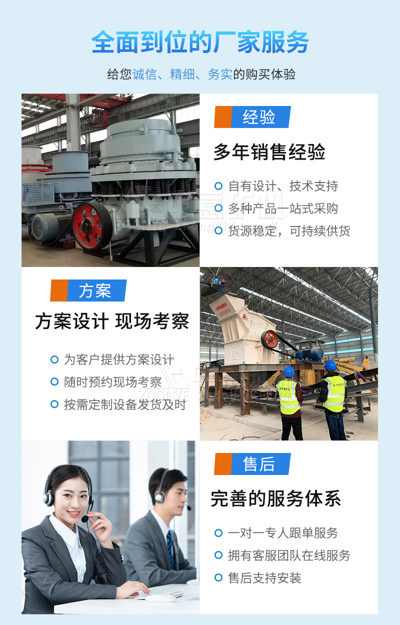 中意礦機制砂機提供售前、售中、售后服務